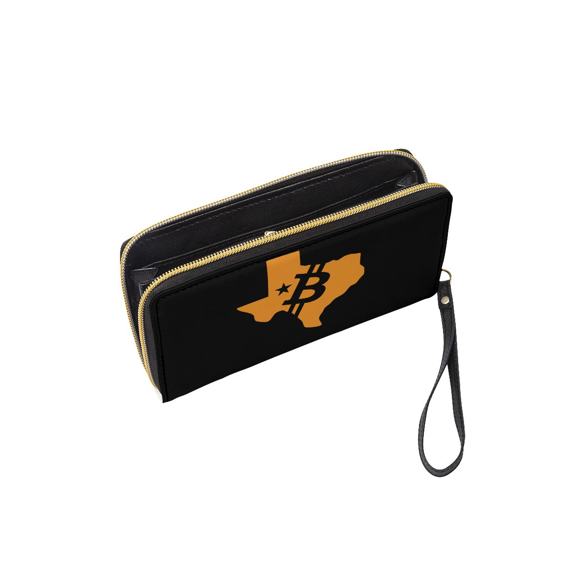 Long Wallet With Black Hand Strap