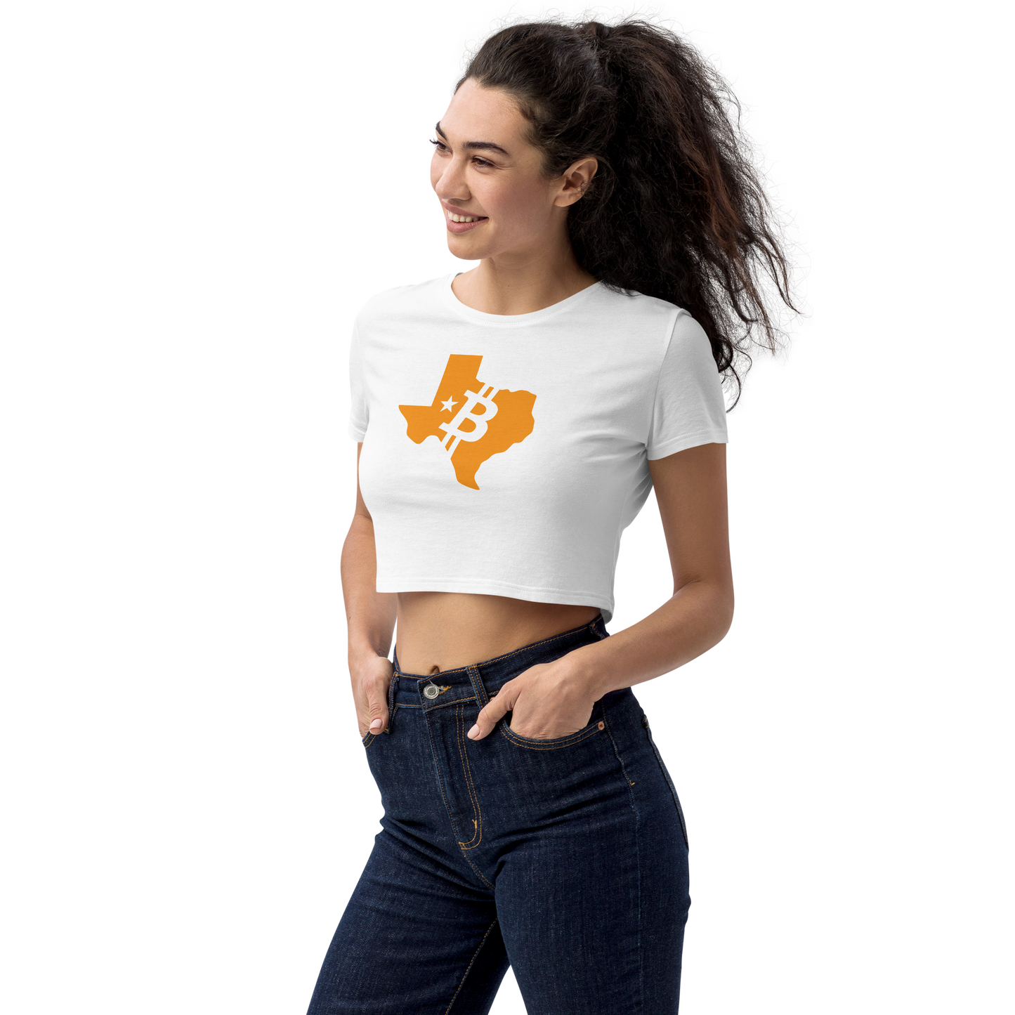 Orangepill Texas Logo Organic Crop Top