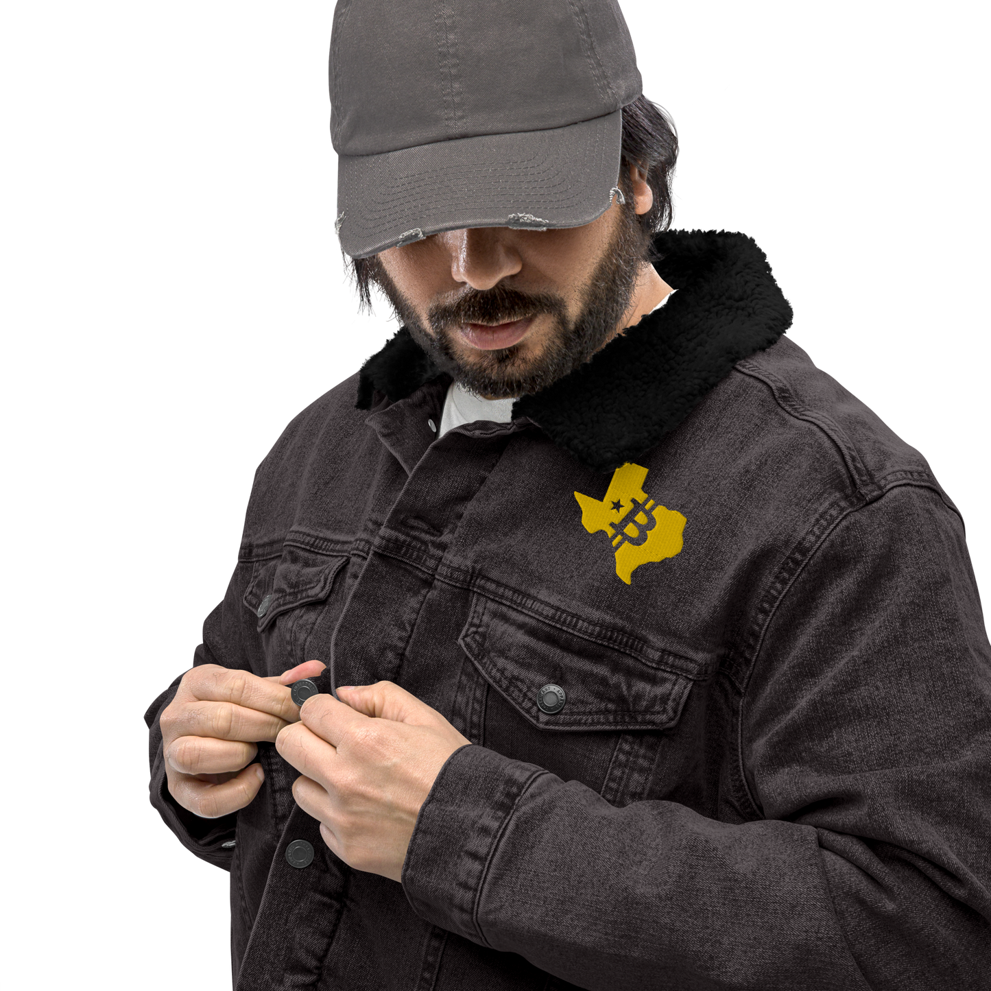 Unisex denim sherpa jacket