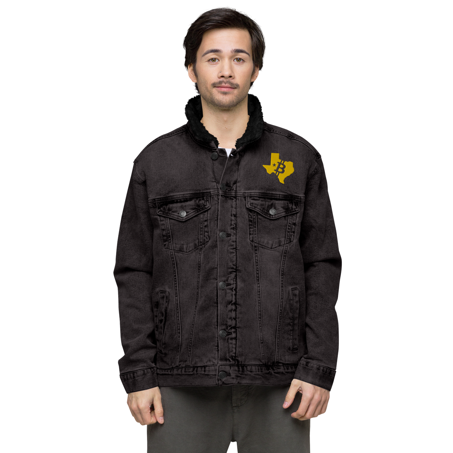 Unisex denim sherpa jacket