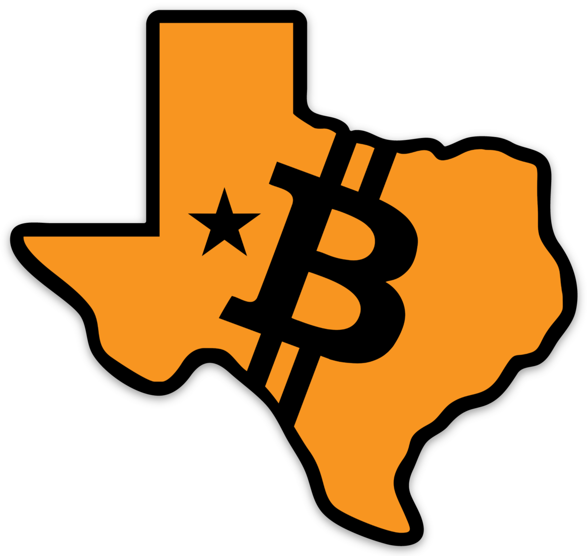 Texas Logo Stickers (Black)